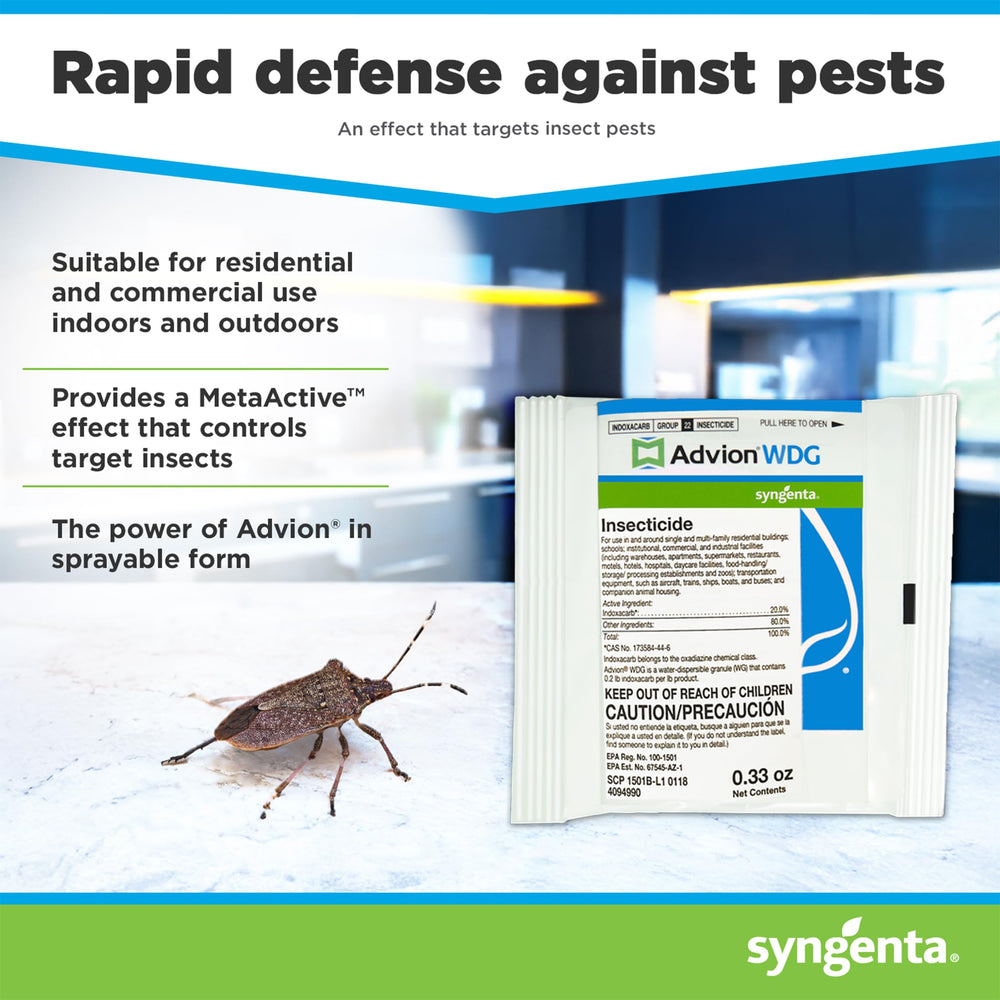 Syngenta Advion close-up of water-dispersible granules showing easy dissolution benefit
