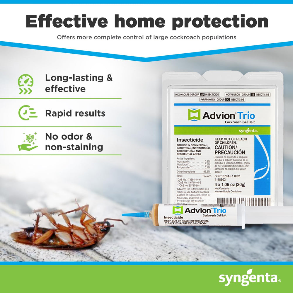 Syngenta Advion Trio application tip close-up for accurate gel placement advantage