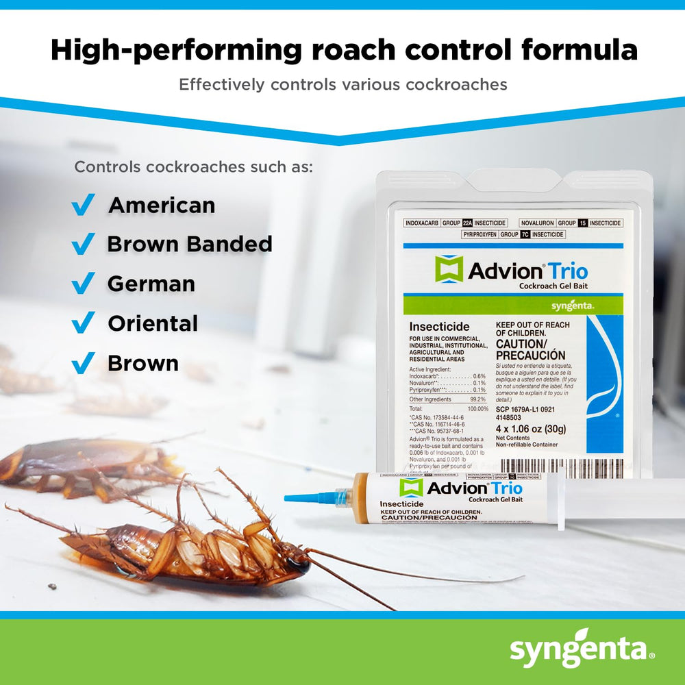 Syngenta Advion Trio applied under cabinet demonstrating targeted indoor control benefit