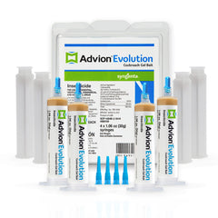 Syngenta front packaging showing four Evolution gel tubes and included plungers, clear labeling benefit