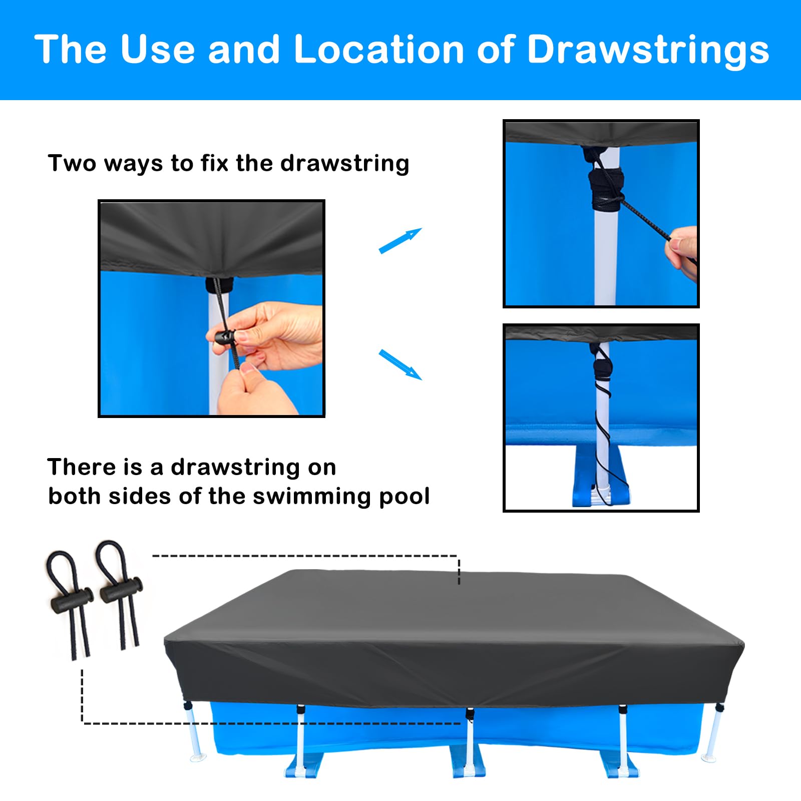 SYPGIHNA folded pool cover compact for easy storage and seasonal use