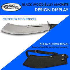 SZCO machete beside a measuring tape showing length for sizing and planning use