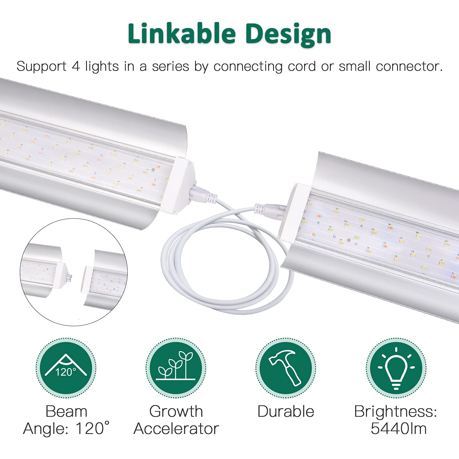 SZHLUX mounted on a grow rack lighting seedlings, demonstrating even coverage benefit
