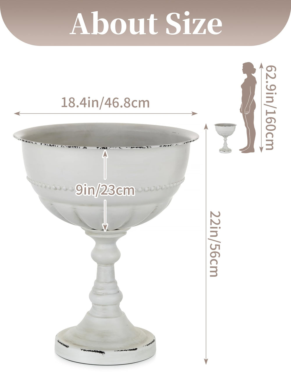 Sziqiqi side profile urn highlighting pedestal base for steady outdoor placement