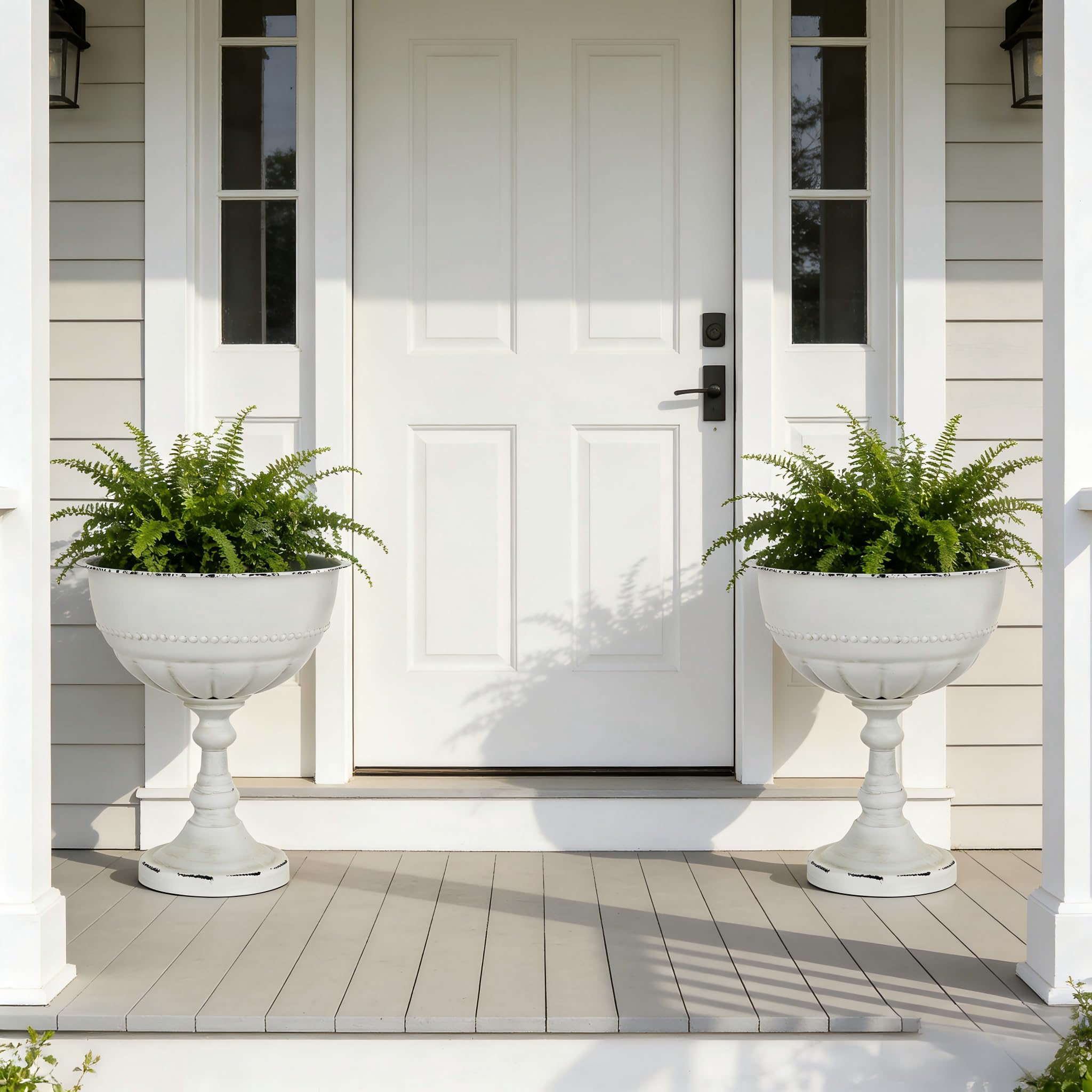 Sziqiqi weathered antique white finish close-up protecting metal and aging gracefully