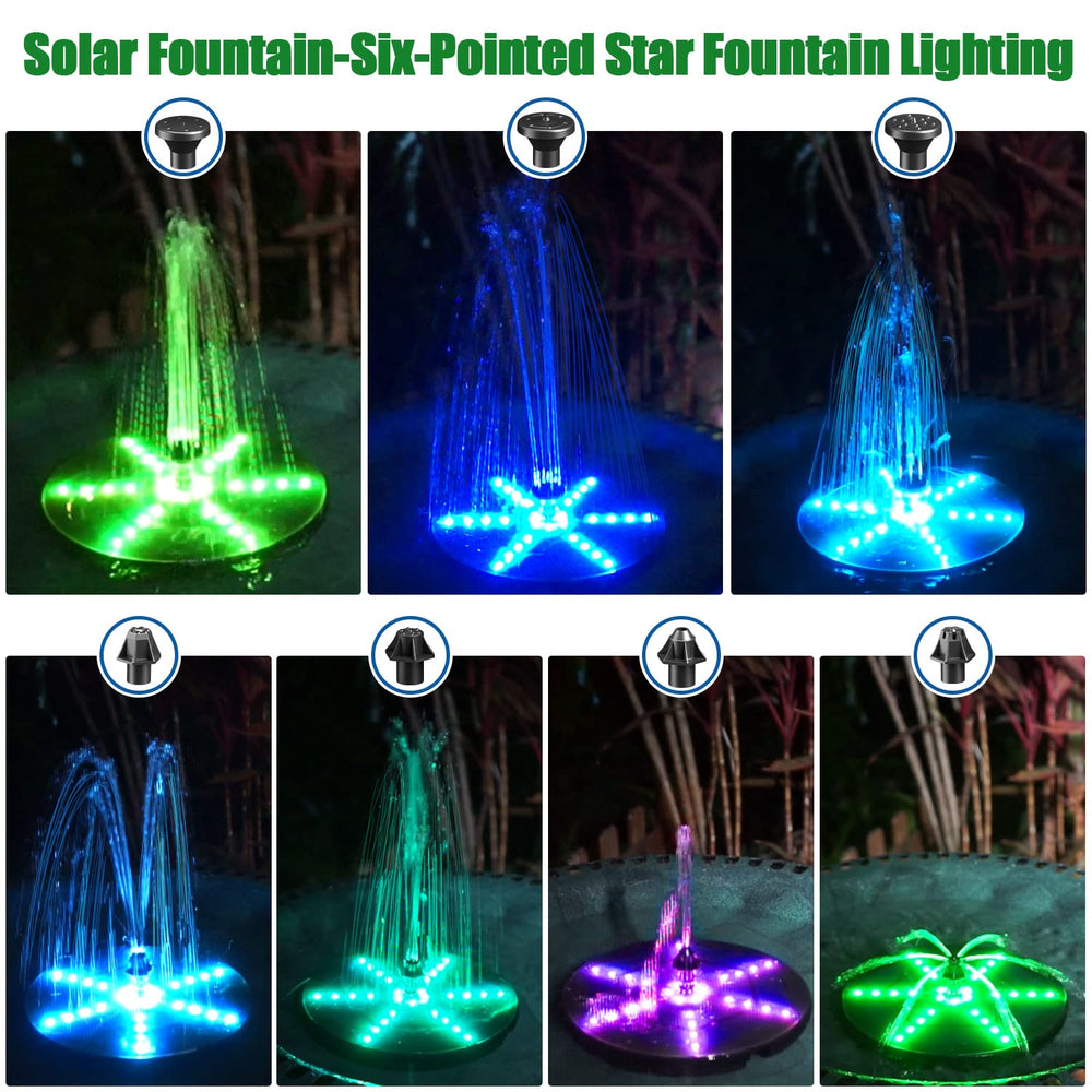 SZMP close-up of 30 six-point star LEDs providing ambient garden light