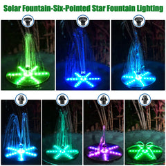 SZMP close-up of 30 six-point star LEDs providing ambient garden light