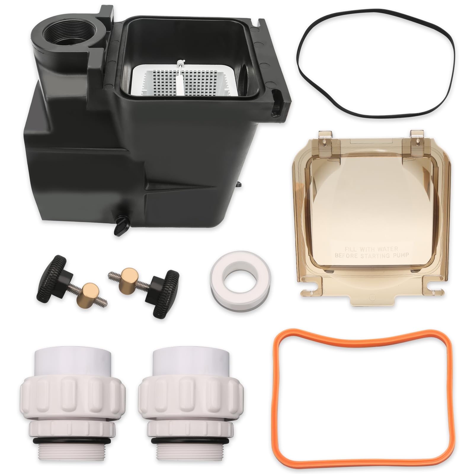 SZQBZMJ front view of pump strainer housing showing fit and finish