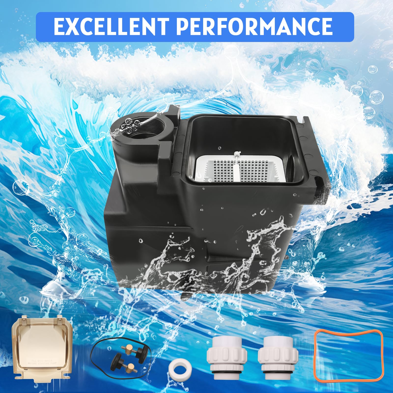 SZQBZMJ housing beside pool pump in maintenance setting for quick repair