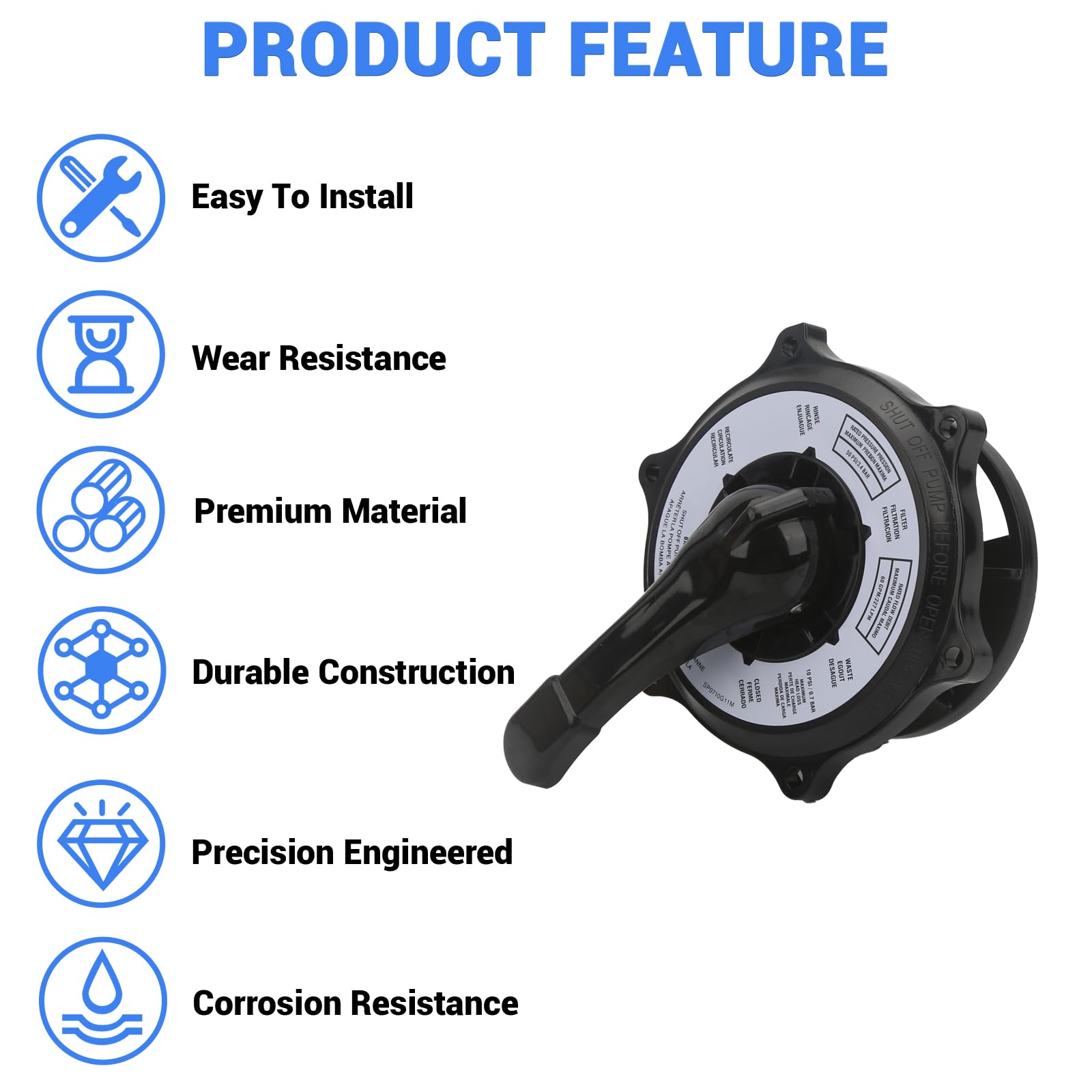 SZQBZMJ assembly installed on Hayward valve demonstrating correct fit