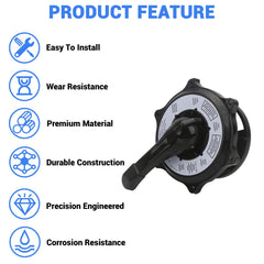 SZQBZMJ assembly installed on Hayward valve demonstrating correct fit