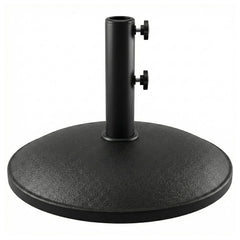 T&Jero front view of black umbrella base showing sturdy design and curb appeal