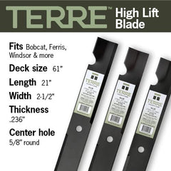 T TERRE close-up of sharpened blade edge for improved clean cutting