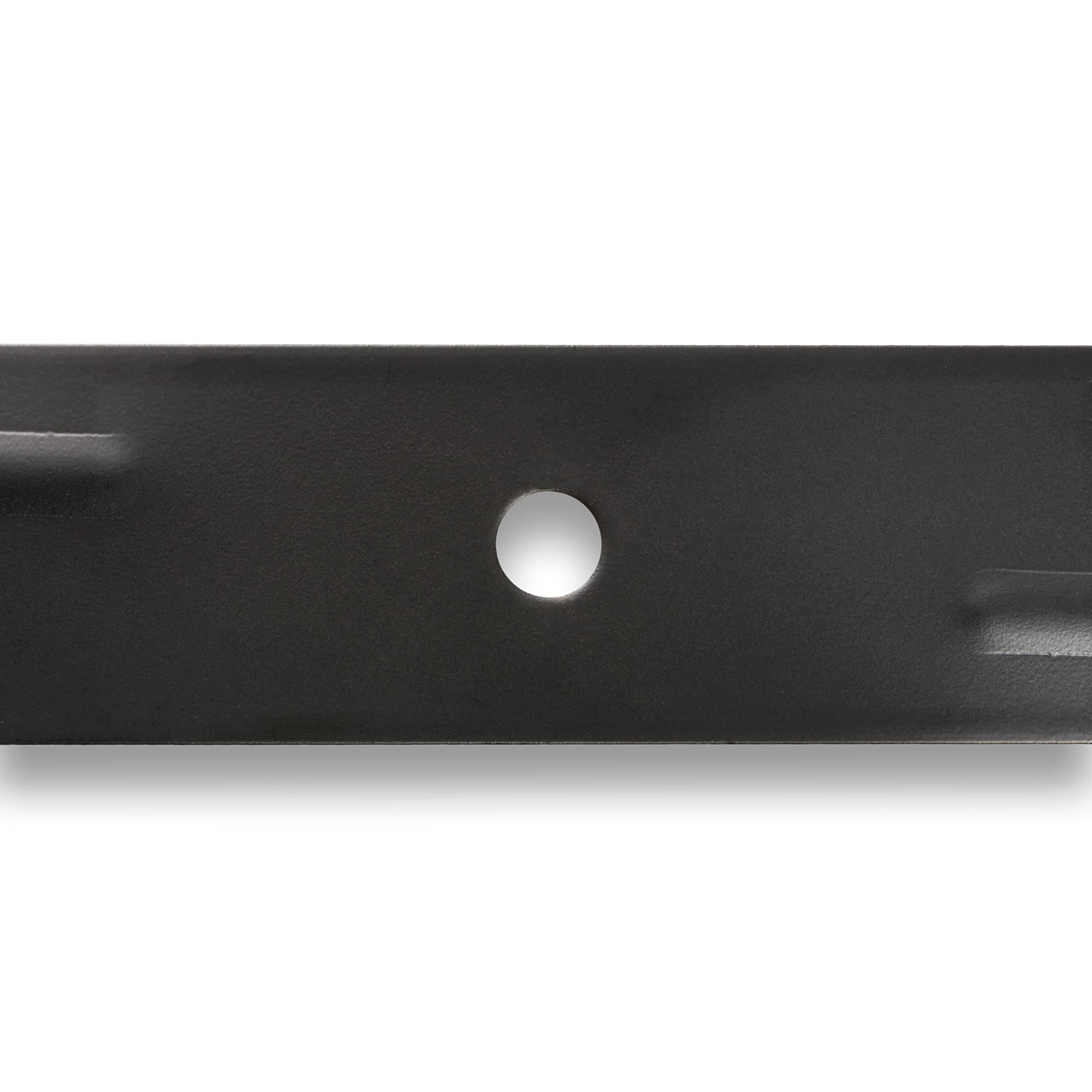 T TERRE blade installed on a 48-inch deck, demonstrates correct fit and stability