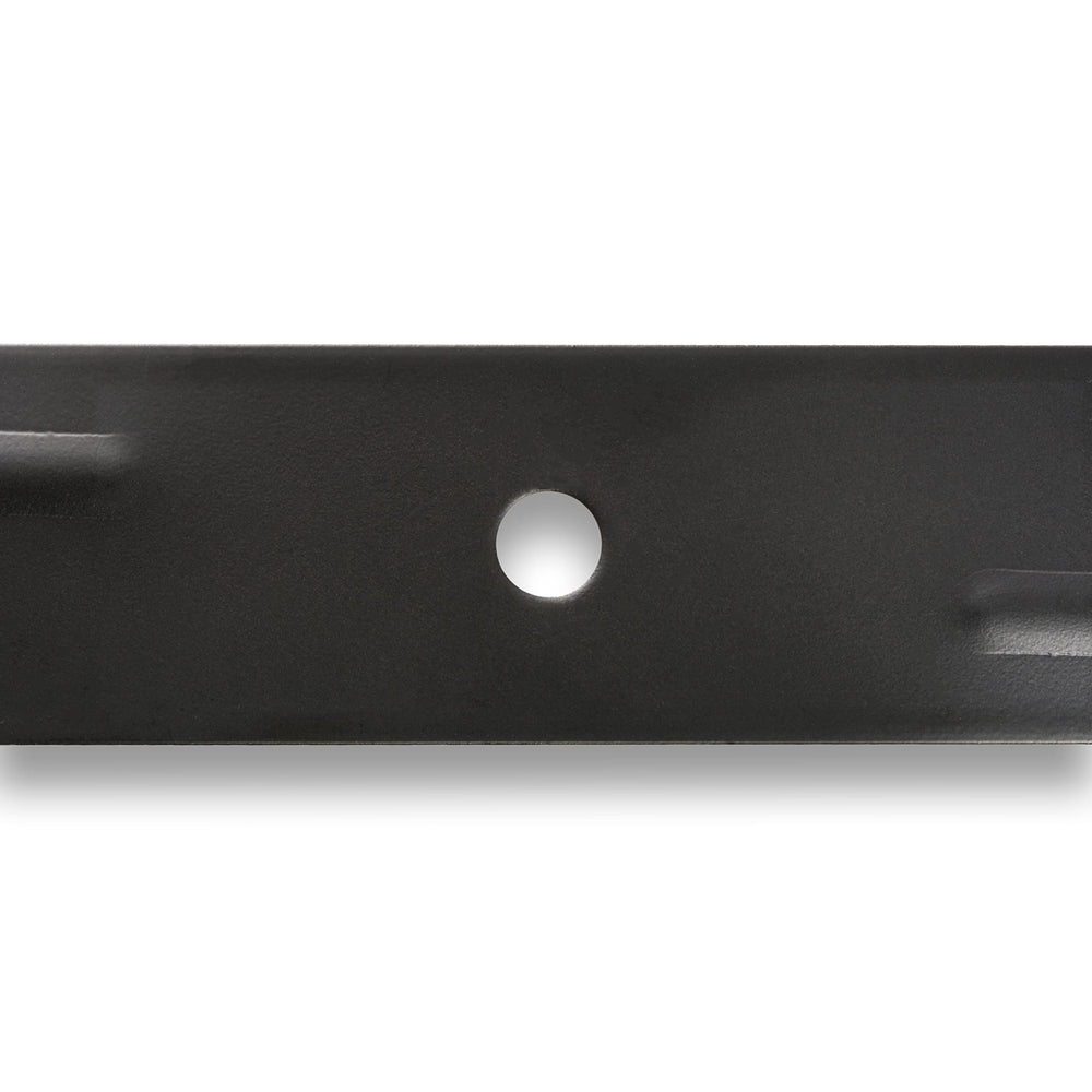 T TERRE blade installed on a 48-inch deck, demonstrates correct fit and stability