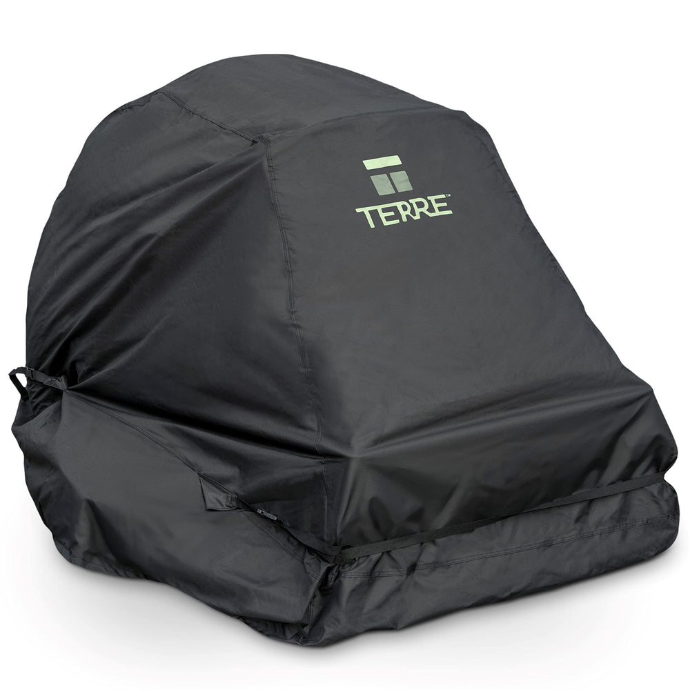 T TERRE fabric close-up highlighting durable 600D material and weather resistance