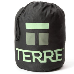 T TERRE cover on mower side profile demonstrating full deck coverage