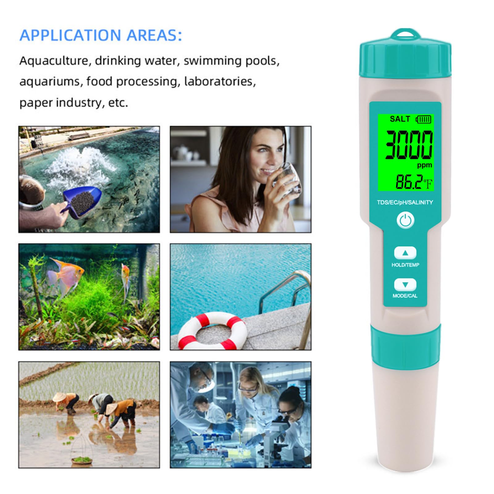 T TESTRUST measuring aquarium sample to monitor water quality and protect aquatic life
