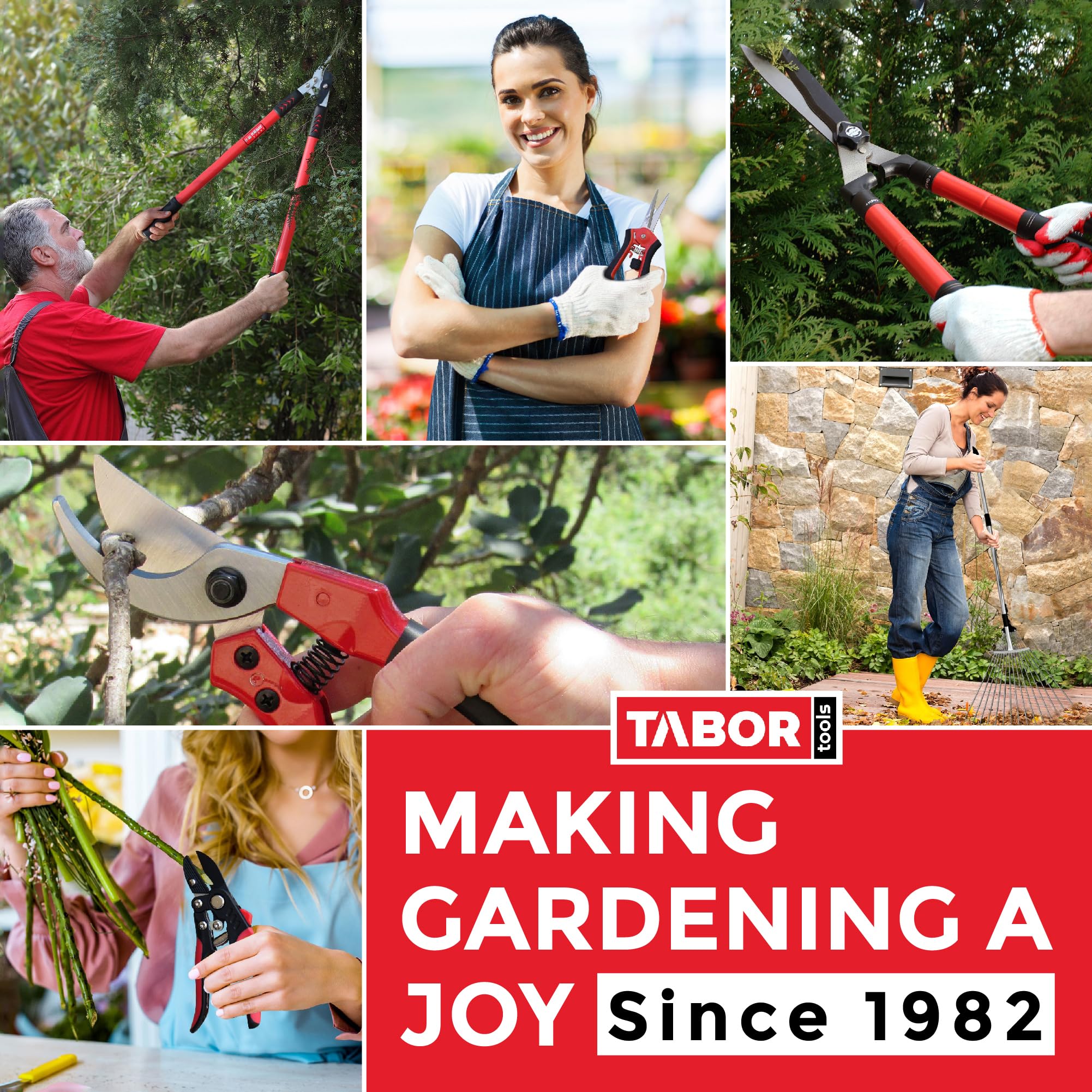 TABOR TOOLS retracted tool for compact storage and easy transport