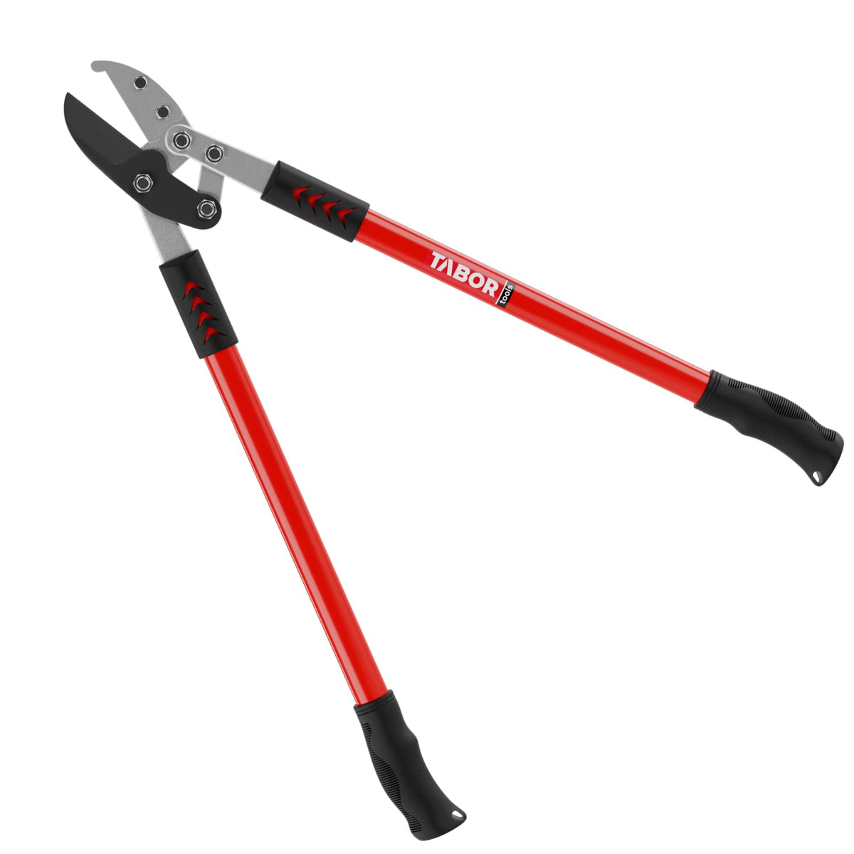TABOR TOOLS front view showing full 30-inch lopper and leverage benefit