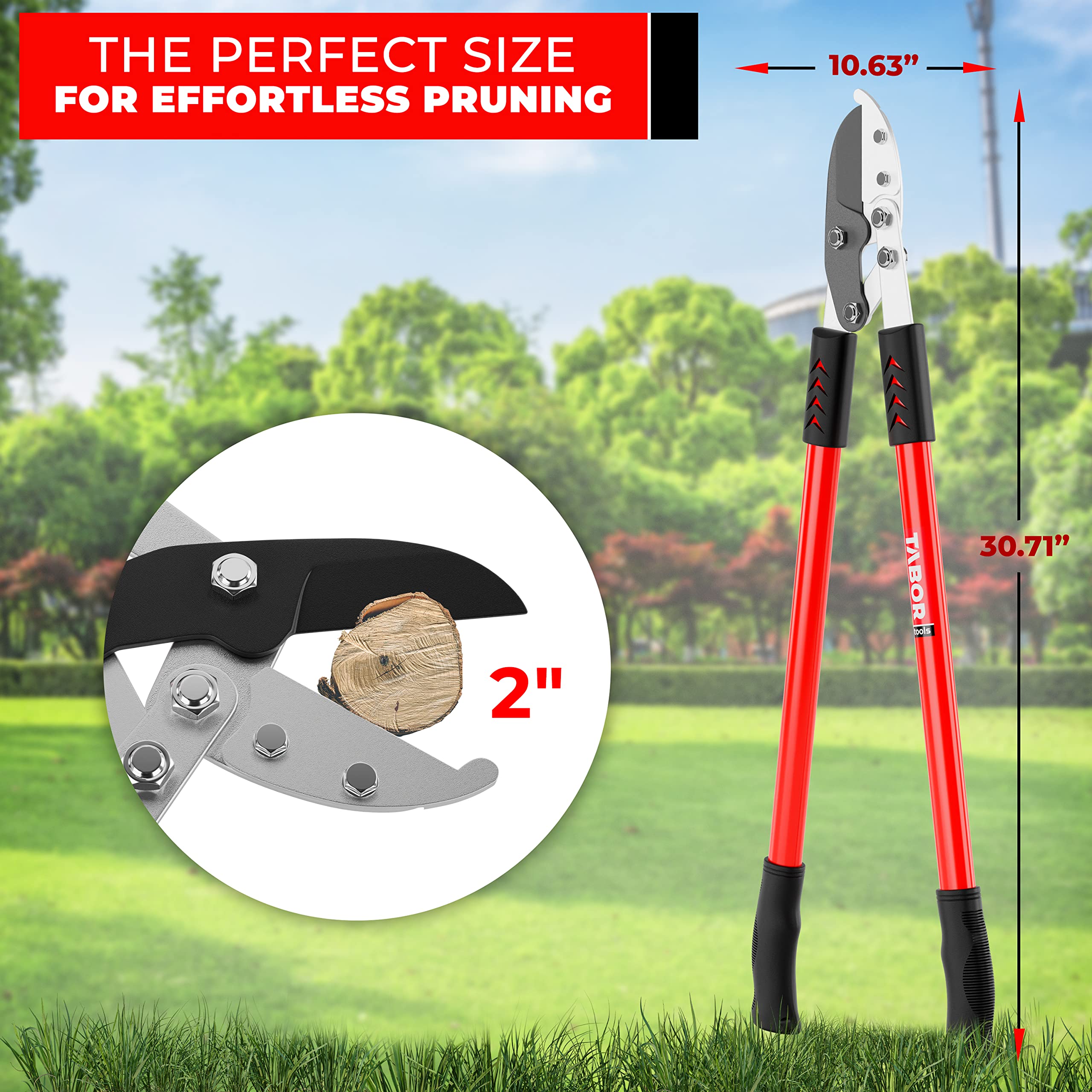 TABOR TOOLS handle grip showing rubberized comfort for reduced hand fatigue