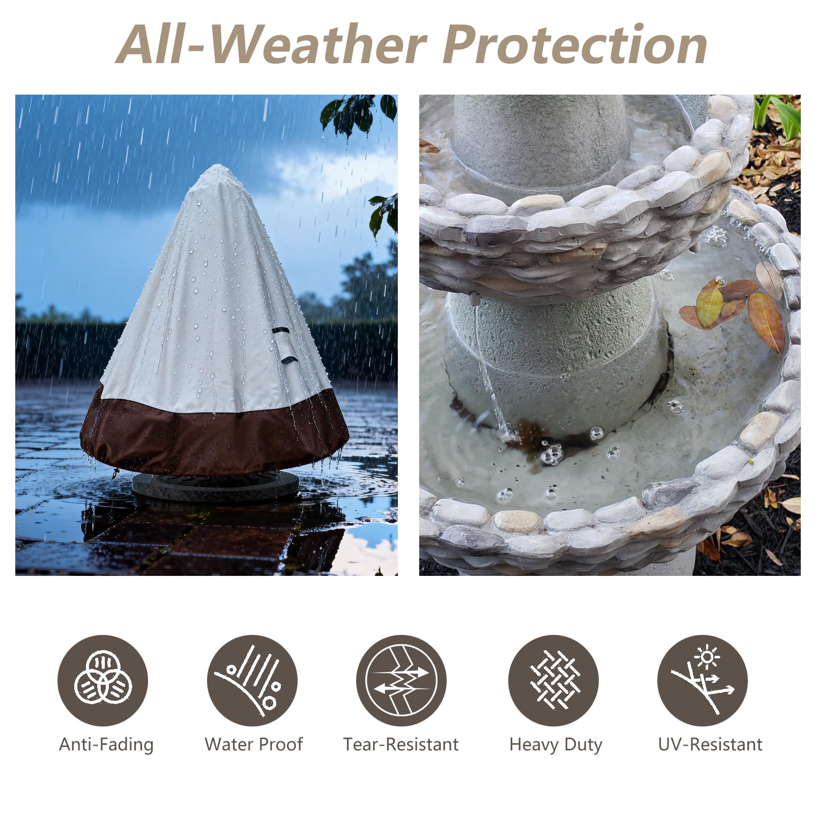 TACOMA fabric texture close-up highlighting 600D waterproof material strength