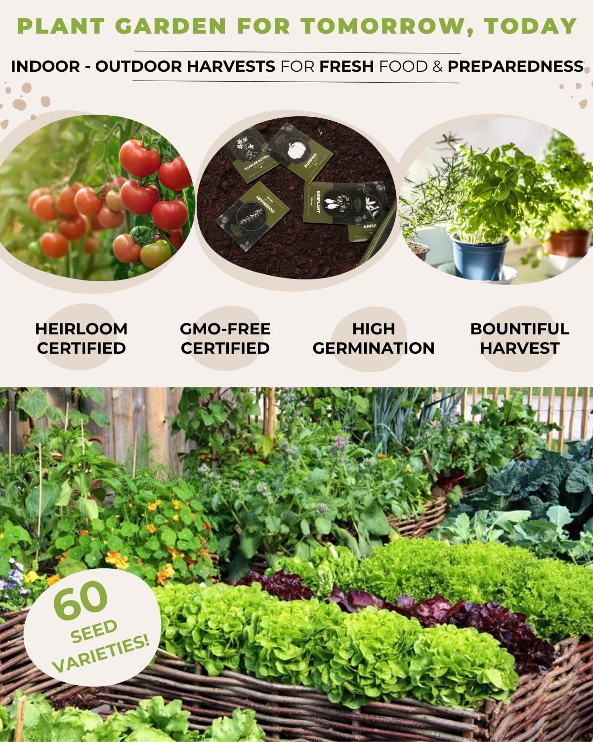 Tactiko Survival handful of seeds demonstrating convenient portioning