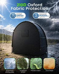TACXO close-up of double zipper showing secure, weatherproof closure
