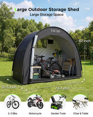 TACXO side profile illustrating length and compact footprint for patios