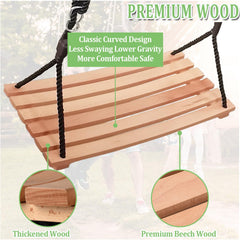 Taeku swing hanging from a strong tree branch for relaxed outdoor seating