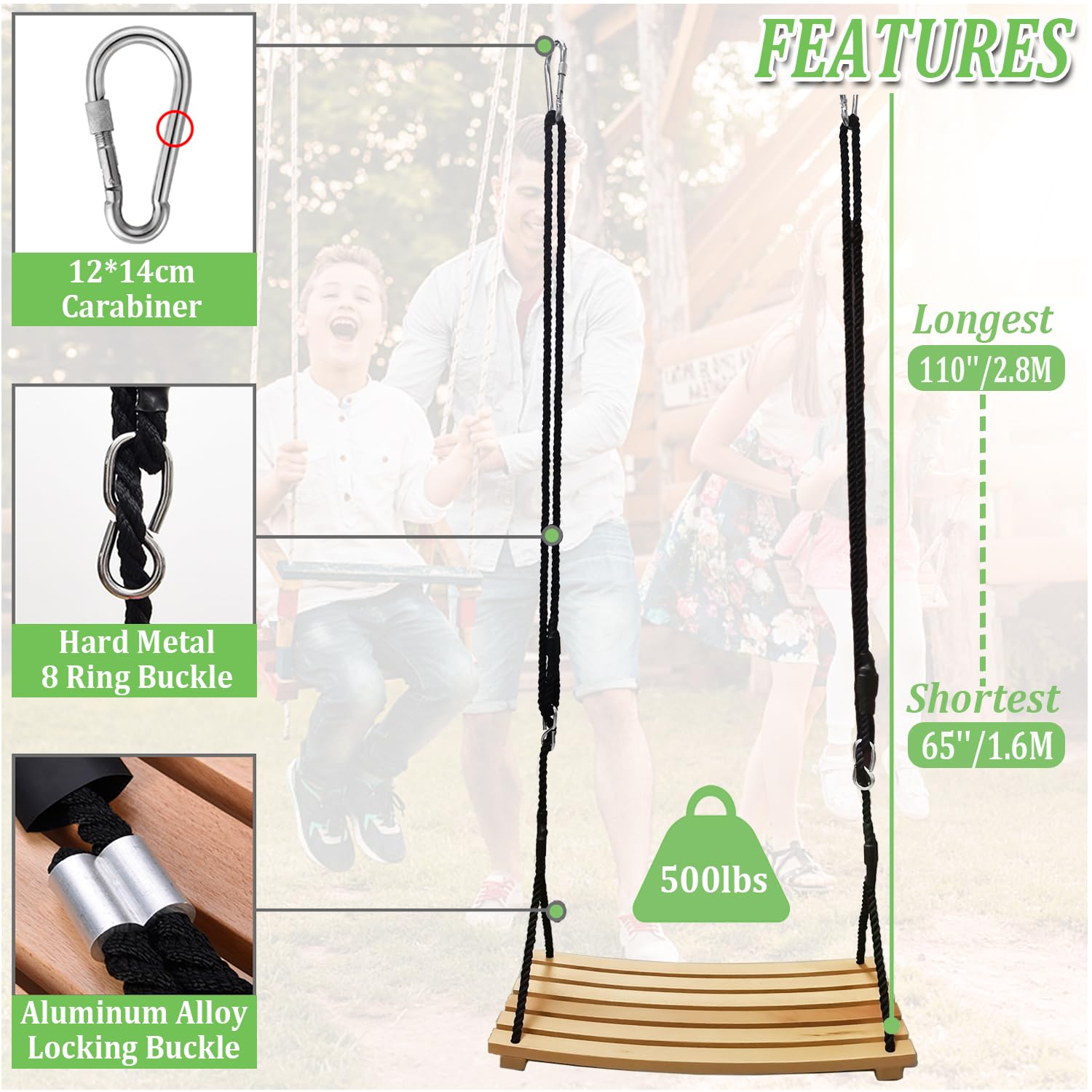 Taeku adjustable rope with buckle detail shows secure height customization