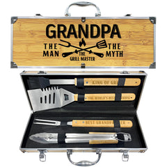 Taesun front of case open showing organized tools and gift presentation