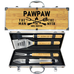 Taesun Paw Paw front packaging showing gift-ready aluminum case and wood-grain finish
