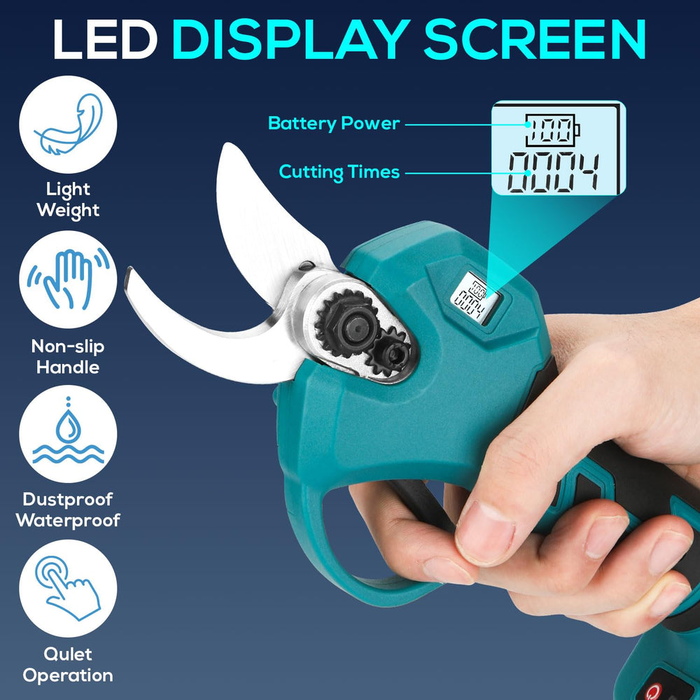 TAEYONK LCD display showing battery and cutting stats for informed operation benefit