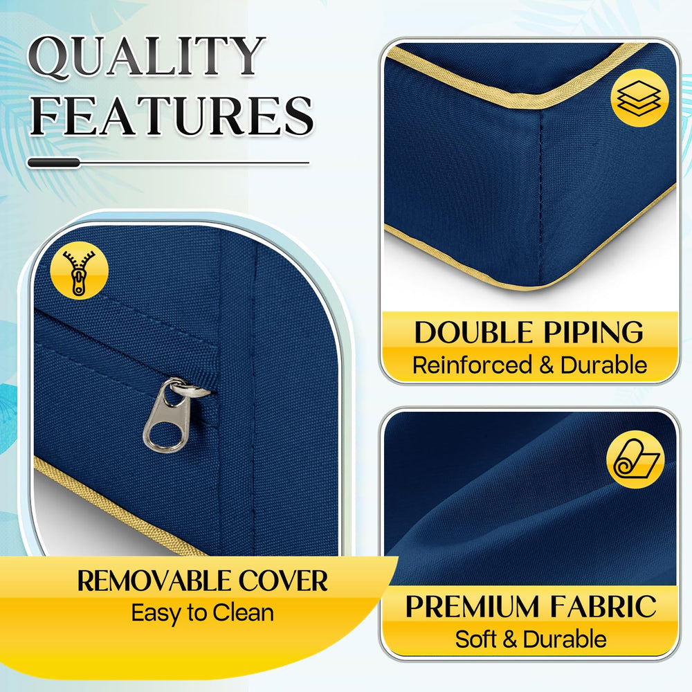 TaiBest back pillow detail with zipper for easy cleaning and cover removal