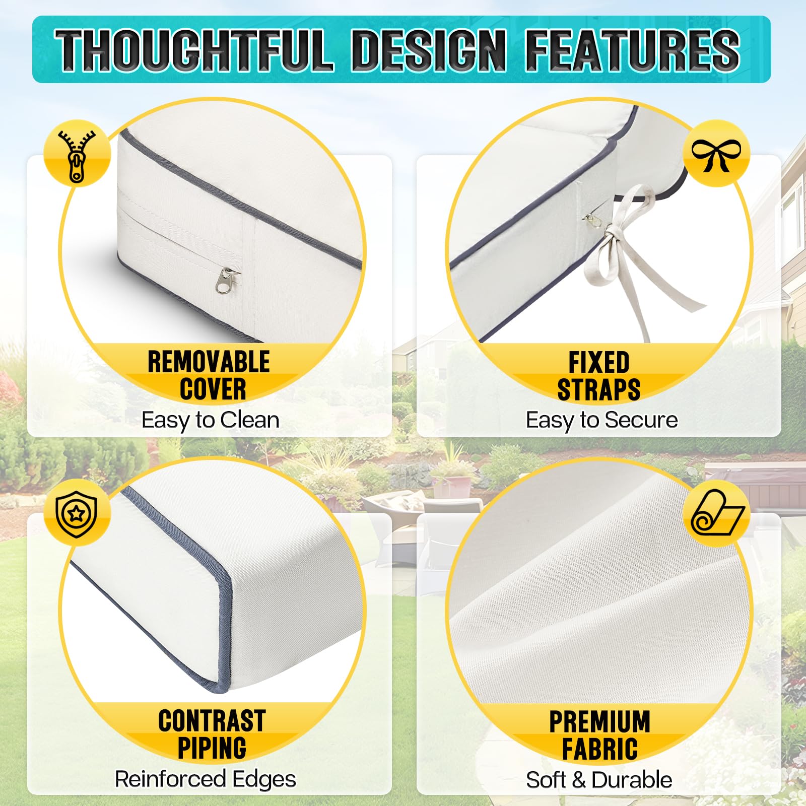 TaiBest cushion on poolside lounge illustrating quick-dry outdoor use