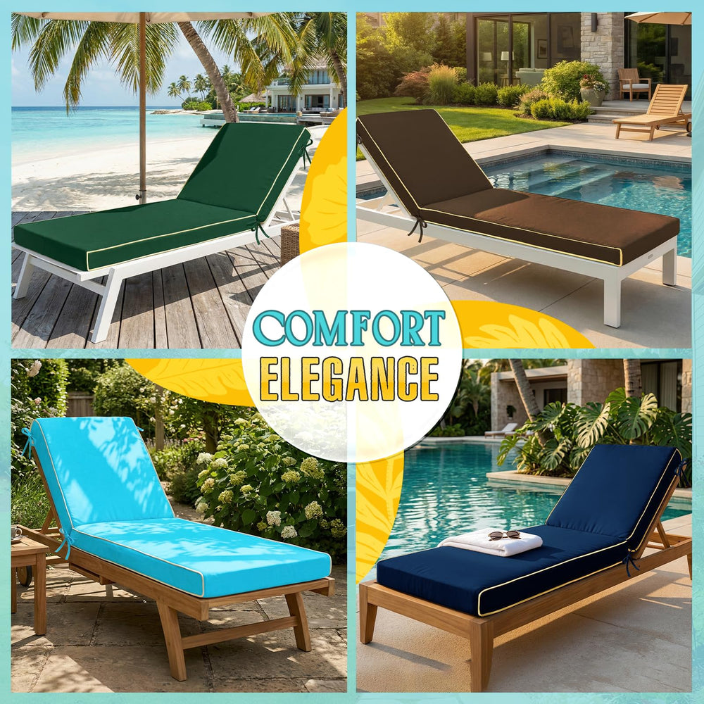 TaiBest cushion on chaise for size comparison showing fit and scale
