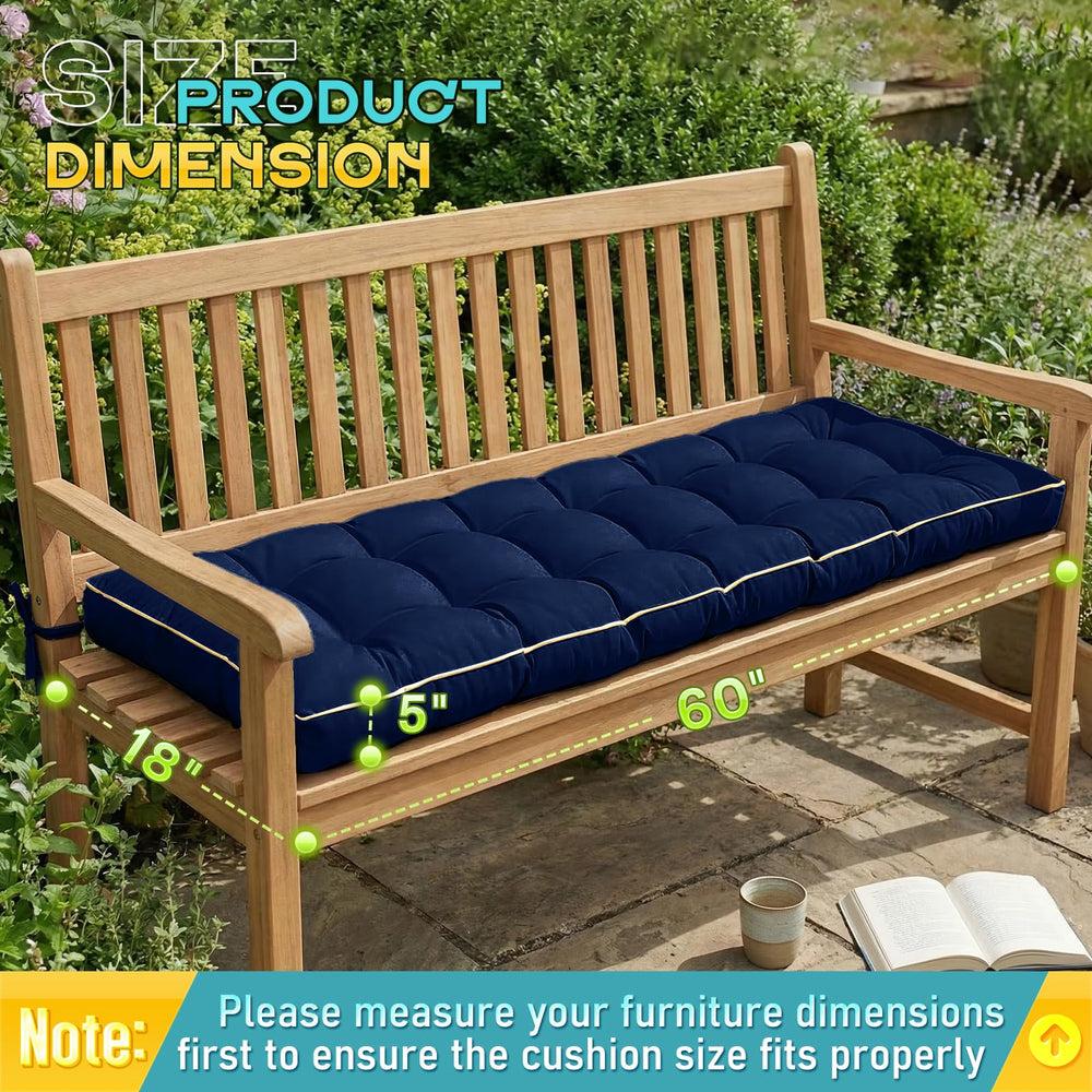 TaiBest cushion on porch swing in use offering secure, comfy seating
