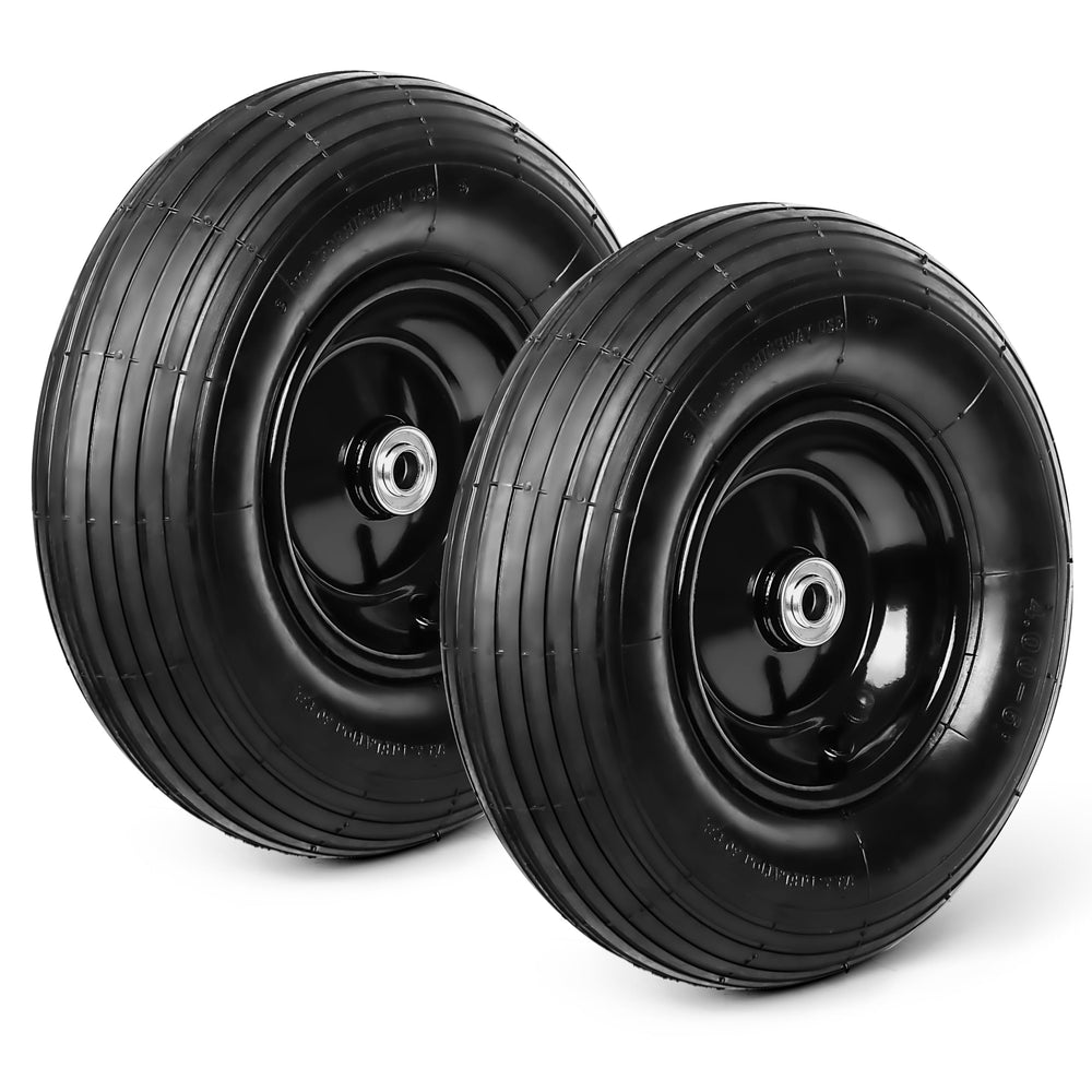 Taifa front view of both 13-inch wheels showing complete tire and rim for easy replacement