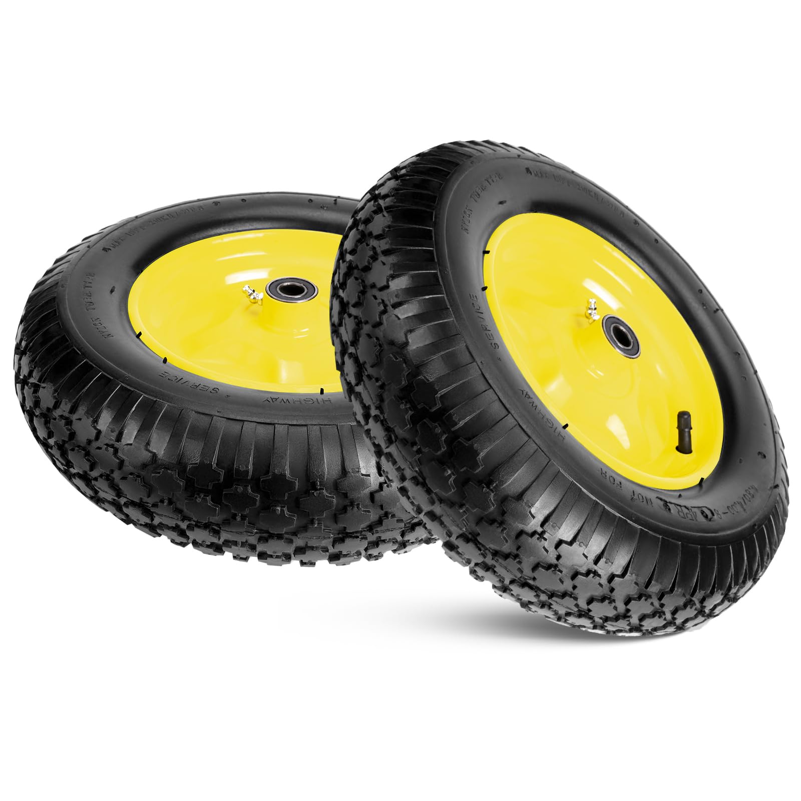 Taifa front wheel assembly showing steel rim and rubber tire, durable upgrade