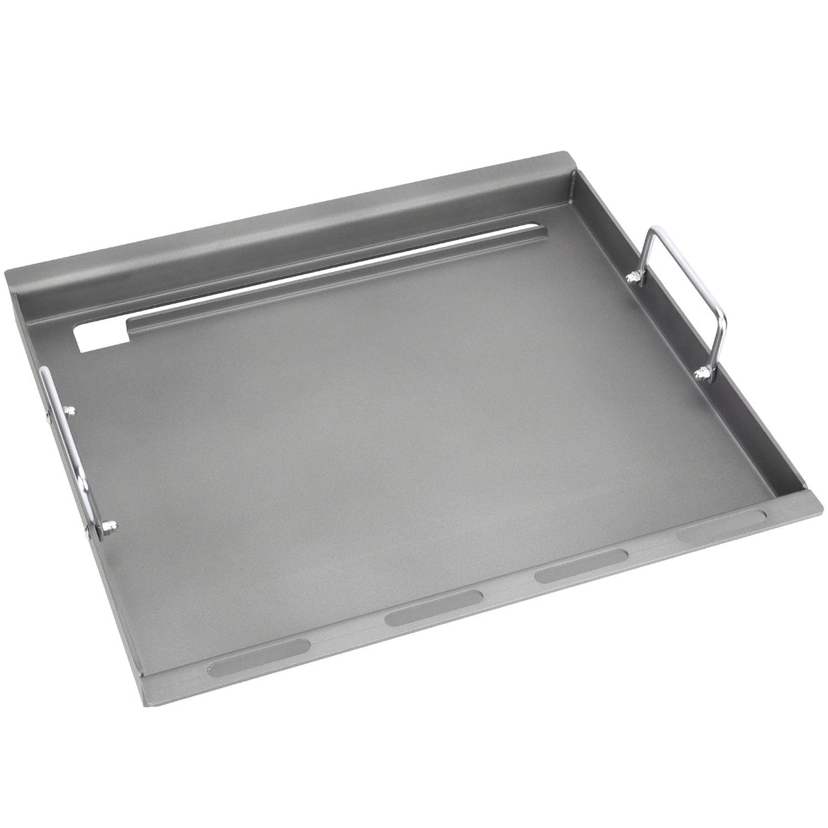 TAILGRILLER griddle front view showing even, full-surface cooking benefit