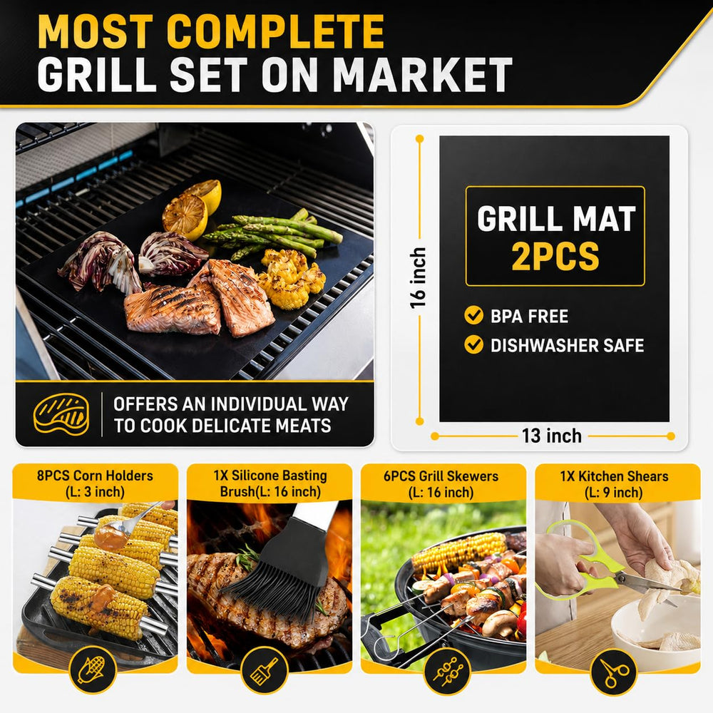 Taimasi brushes detail showing dual brush types for efficient grill cleaning
