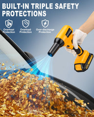 Taingwei handheld blower dusting a keyboard safely for electronics maintenance