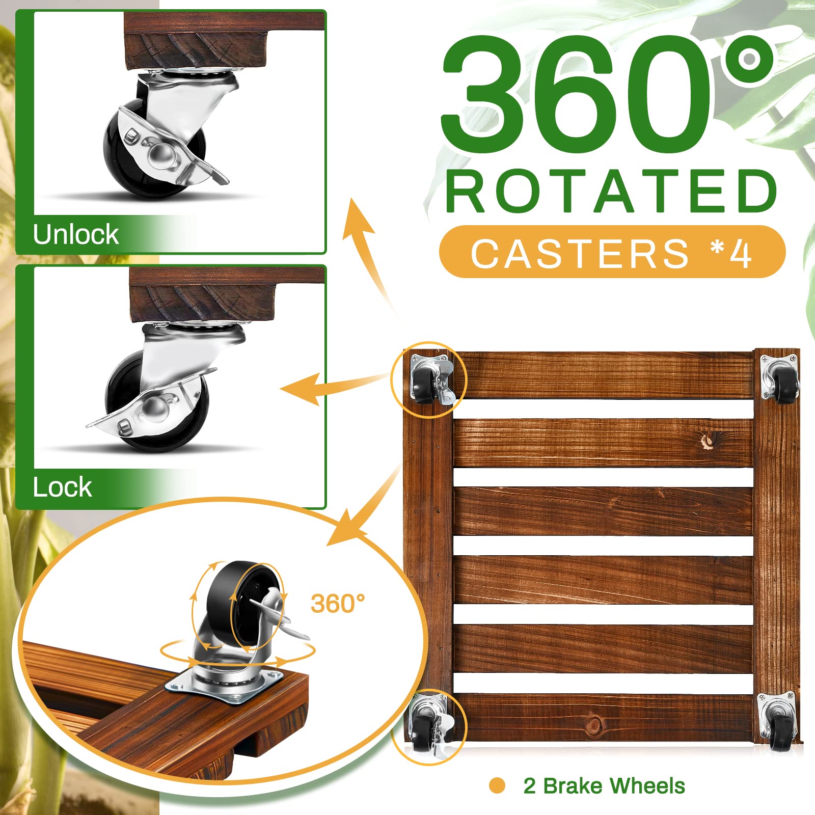 Taiyin caster detail with visible lock mechanism providing secure positioning and stability
