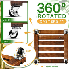 Taiyin caster detail with visible lock mechanism providing secure positioning and stability