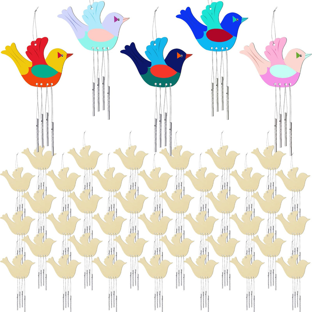 Taiyin front packaging showing 50 bird chime pieces and benefits of quantity