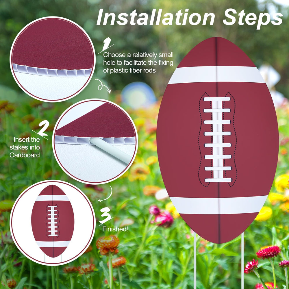 Taiyin stake inserted into sign demonstrating quick-install benefit