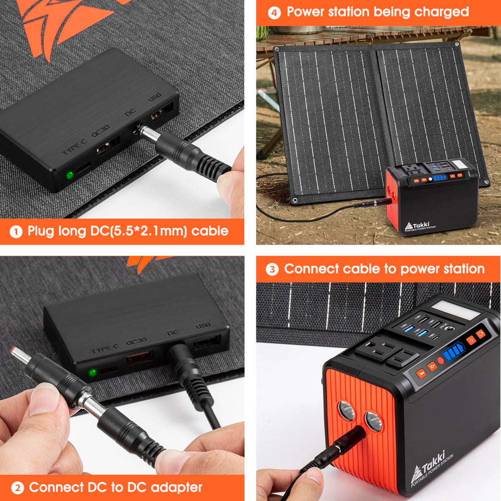 Takki accessories laid out including 10-in-1 connectors for broad compatibility