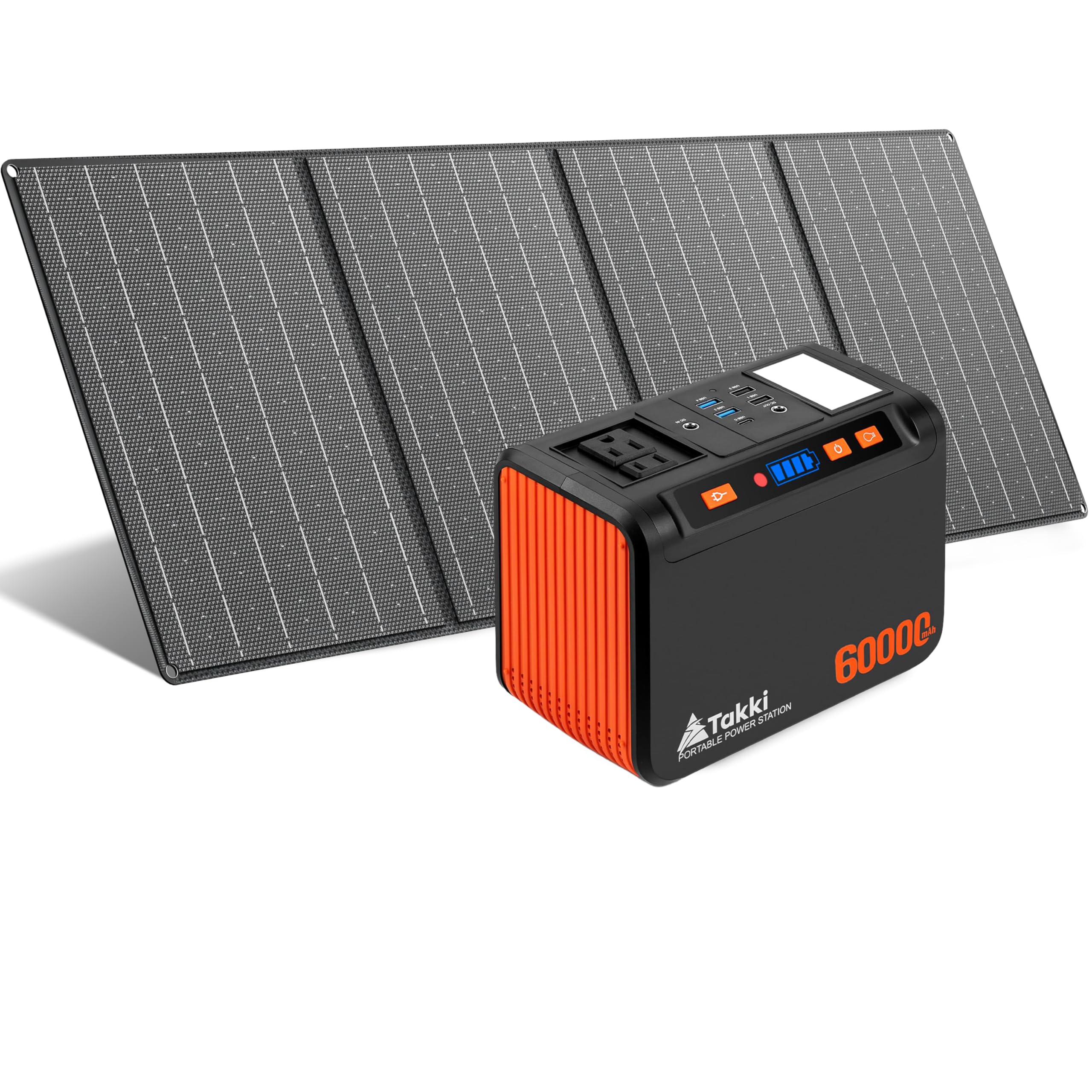Takki power station front with handle showing portability and easy transport