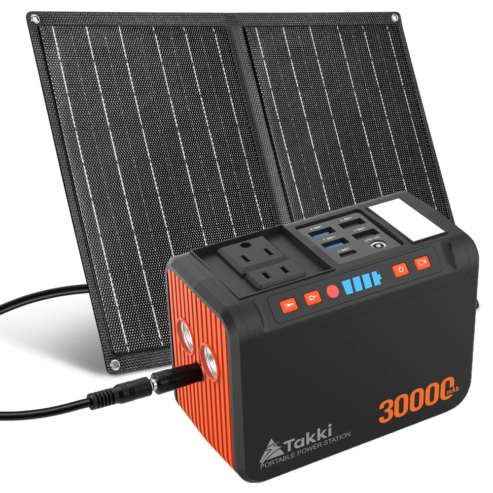 Takki power station front view showing ports, compact design and easy transport benefit